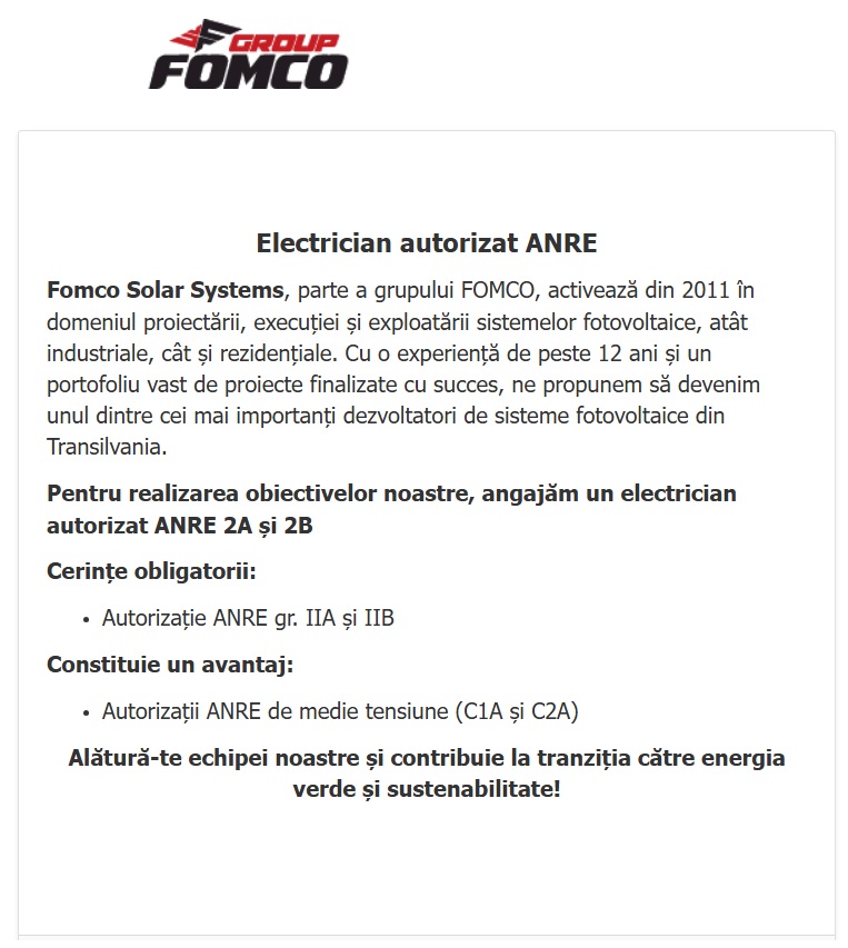 Electrician autorizat ANRE