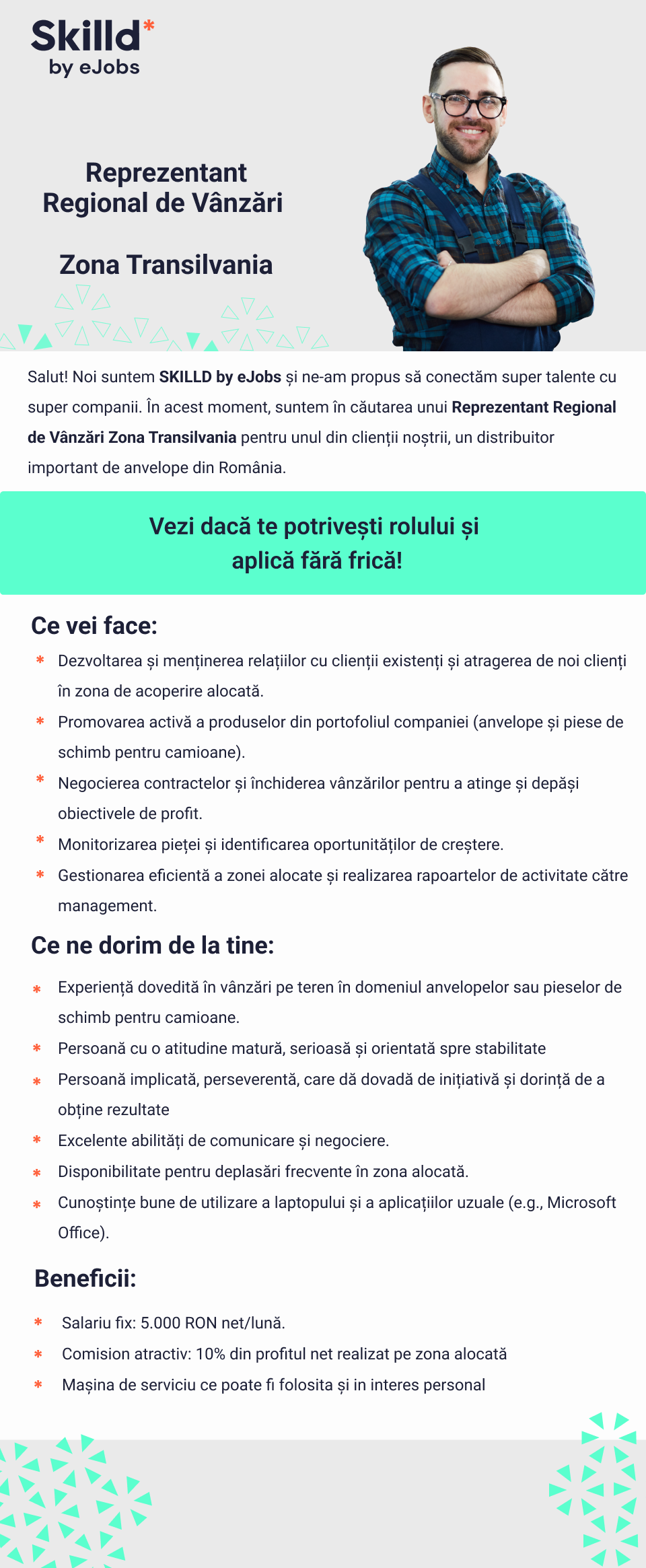 Reprezentant Regional de Vanzari zona Transilvania