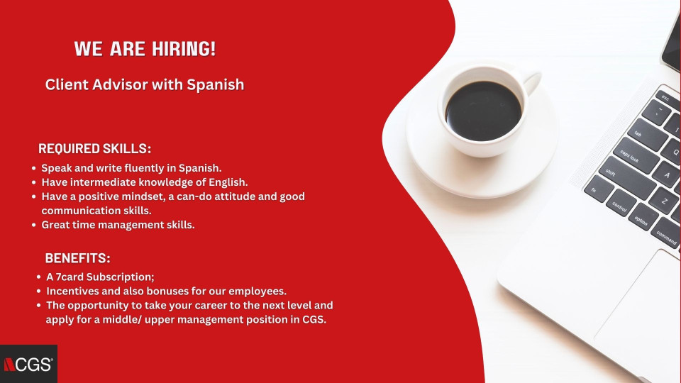 Client Advisor with English & Spanish - Remote Job