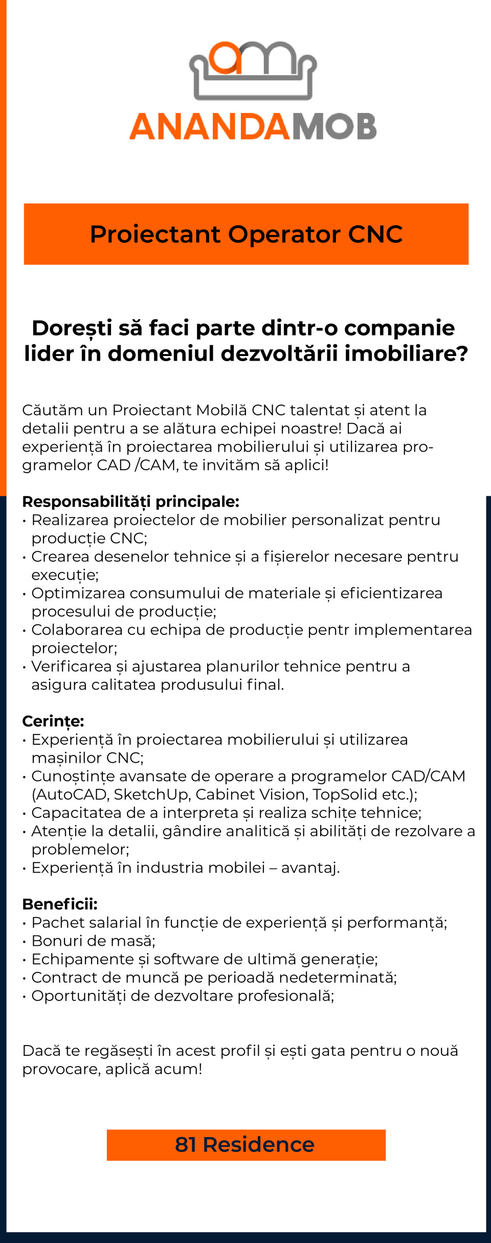 Proiectant Operator CNC