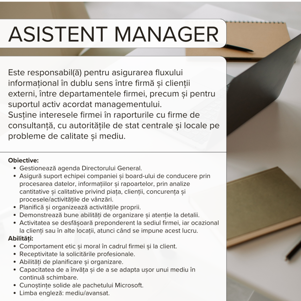 ASISTENT MANAGER