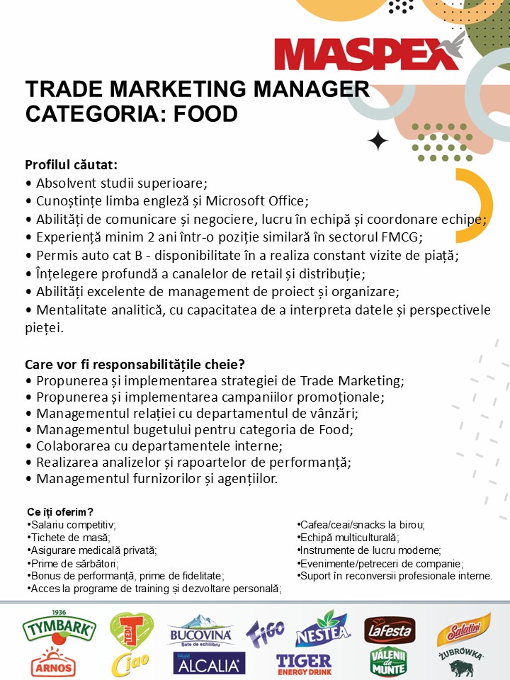 TRADE MARKETING MANAGER FOOD