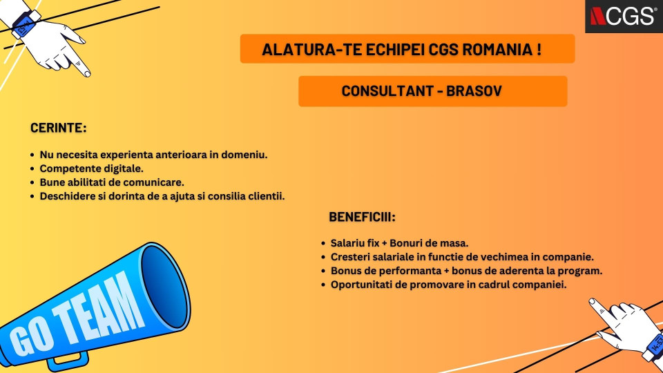 Consultant Relatii Clienti - Brasov