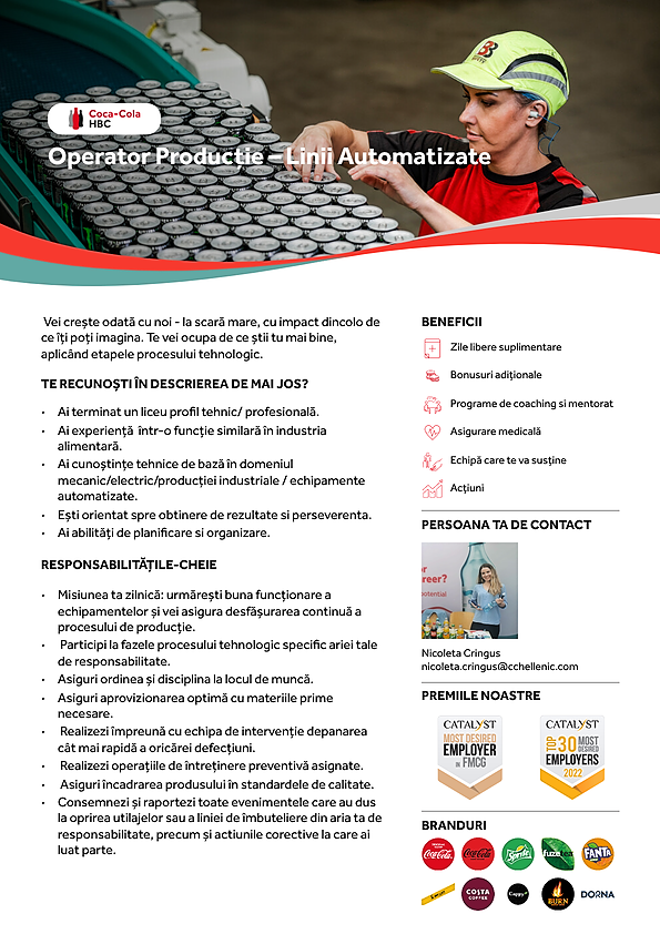 Operator Productie - Linii Automatizate - Timisoara