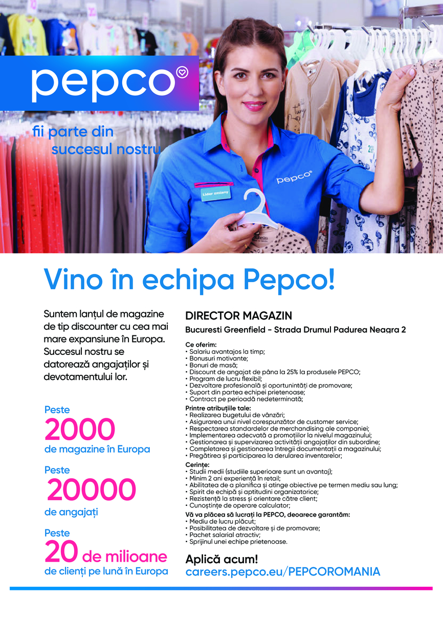 Director de Magazin Bucuresti Greenfield - Strada Drumul Padurea Neagra 2