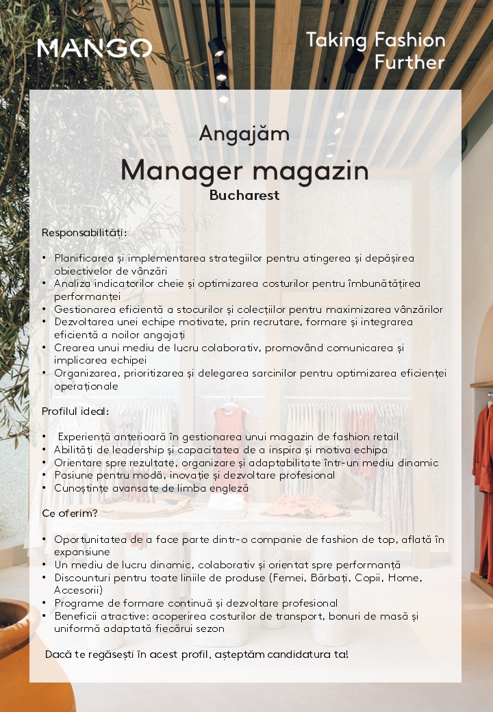 Store manager Bucuresti