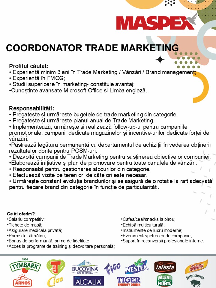 COORDONATOR TRADE MARKETING