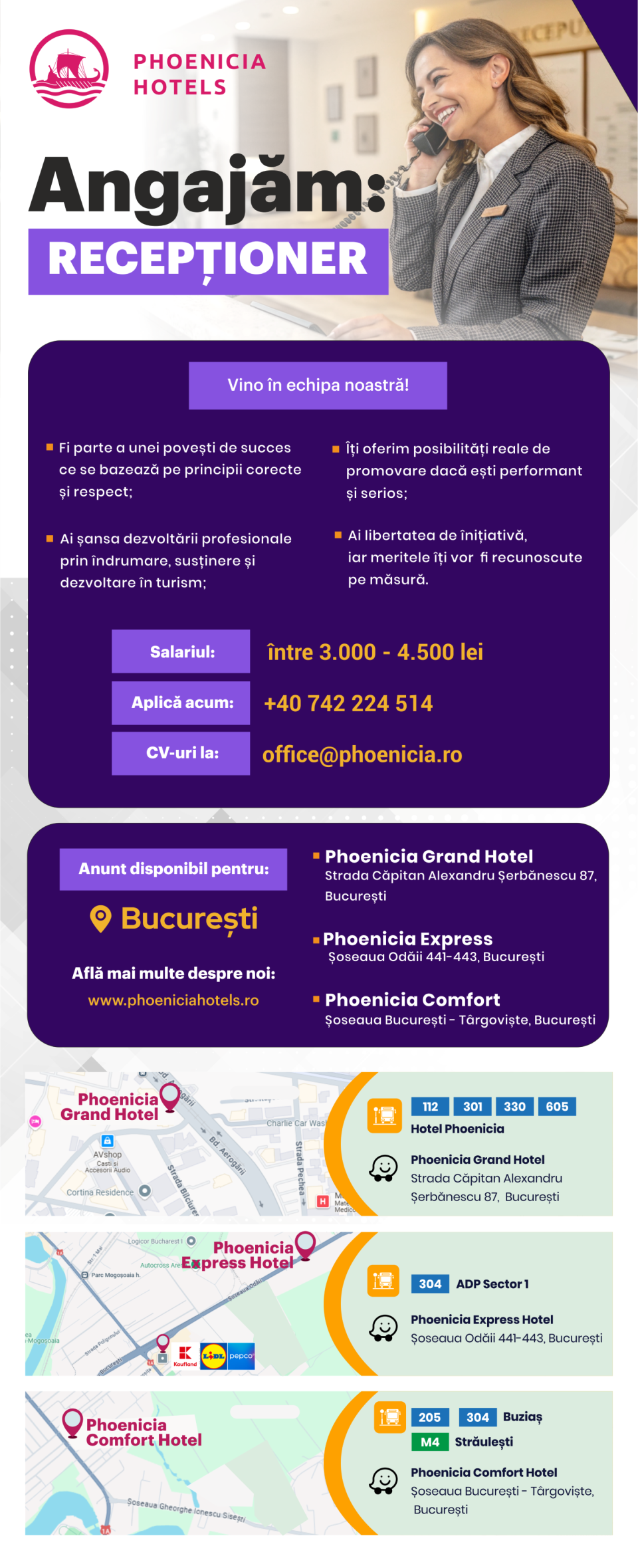 Receptioner Phoenicia Grand Hotel
