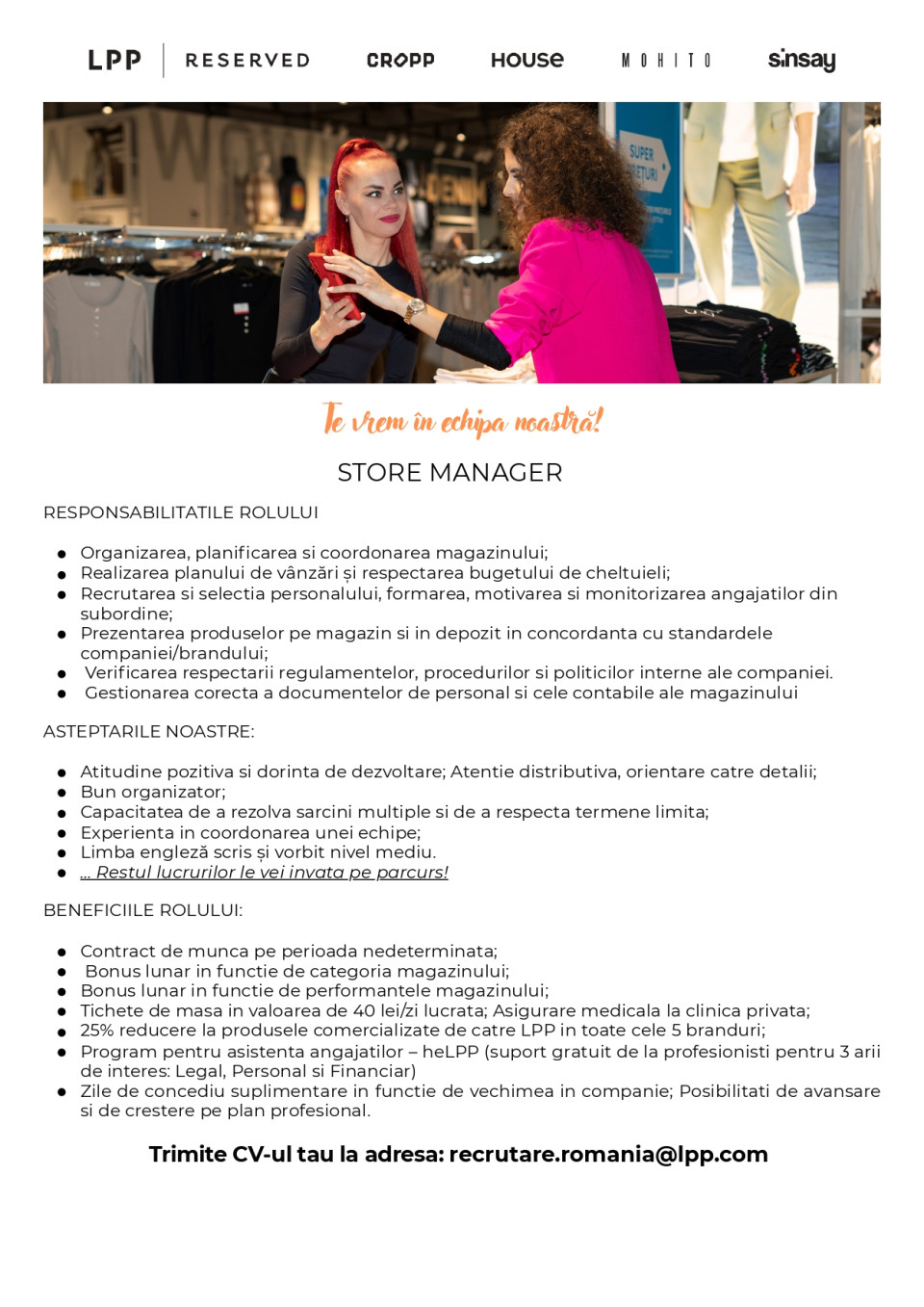Store Manager Sinsay