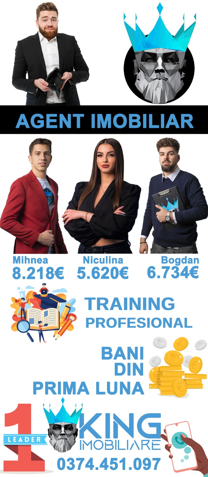 AGENT IMOBILIAR cu sau fara experienta | KINGimobiliare.ro