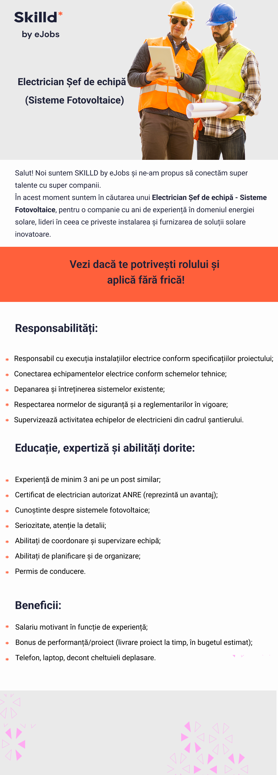 Electrician Sef echipa
