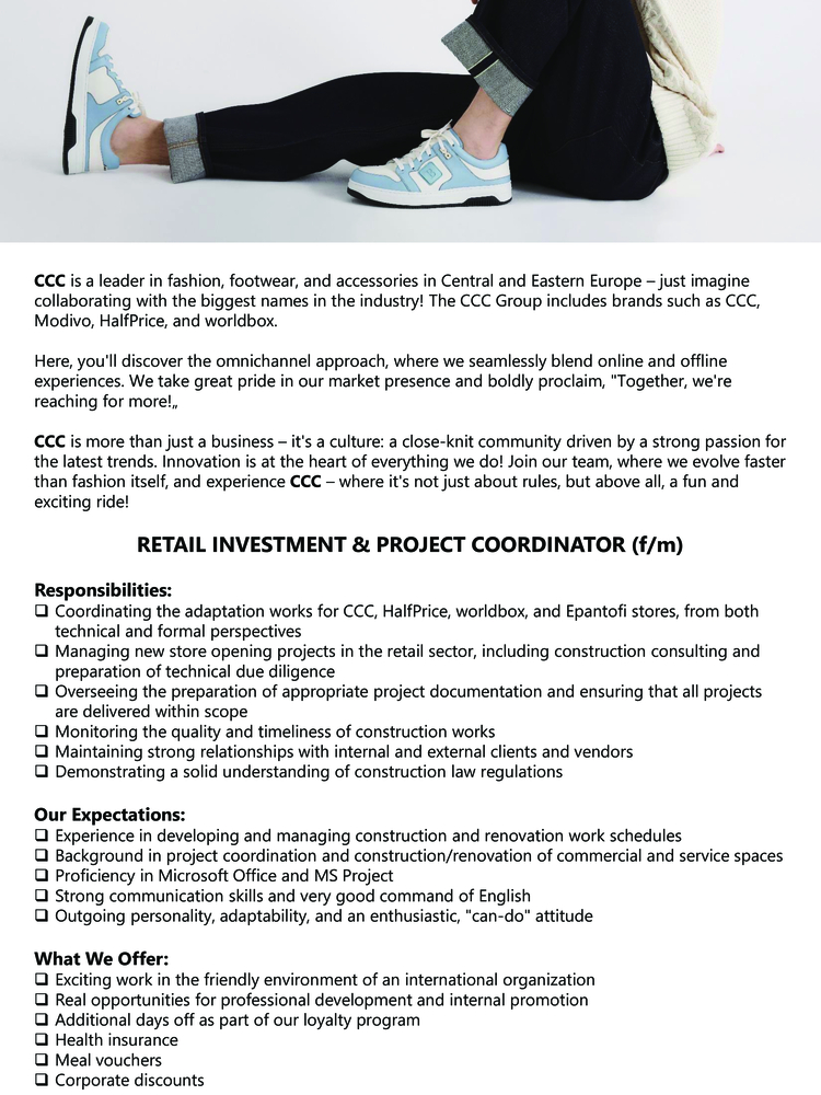 RETAIL INVESTMENT & PROJECT COORDINATOR (f/m)