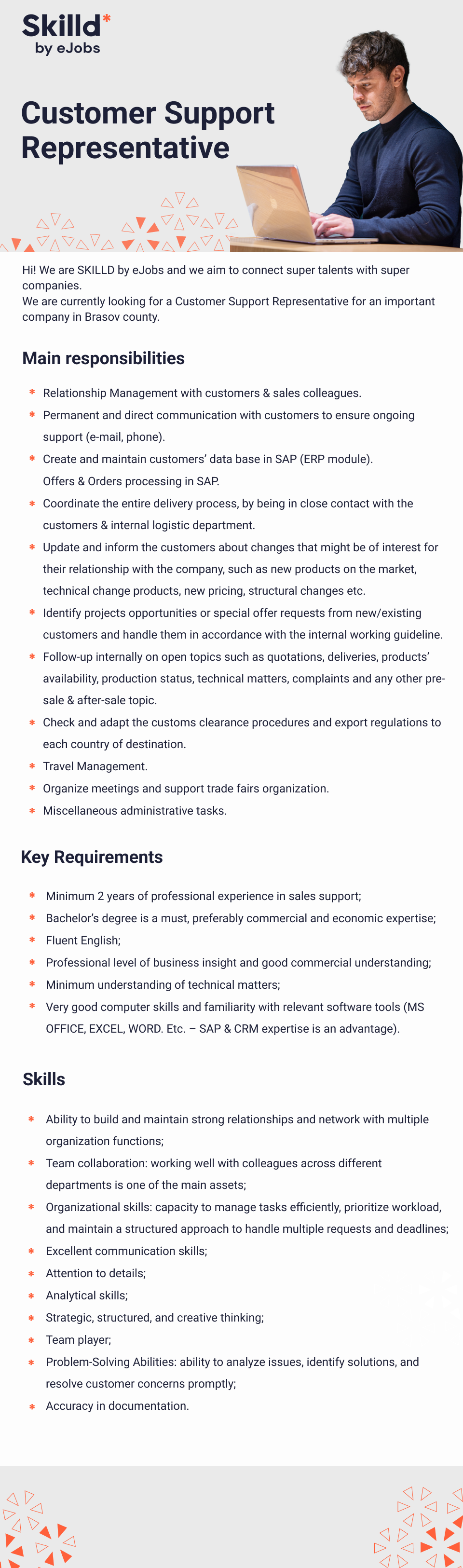 Customer  Support Back Office with French