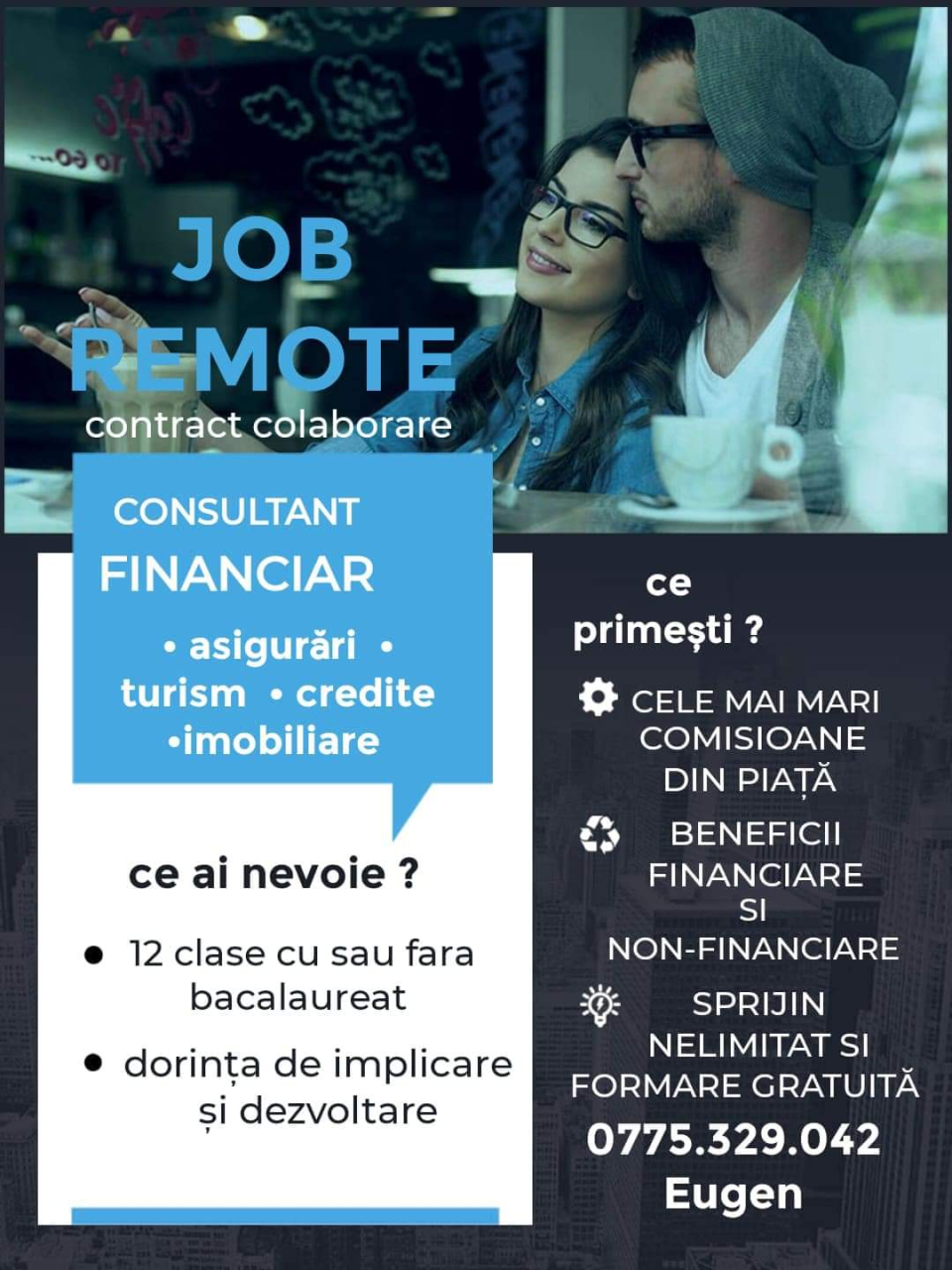 Consultant financiar / Job remote