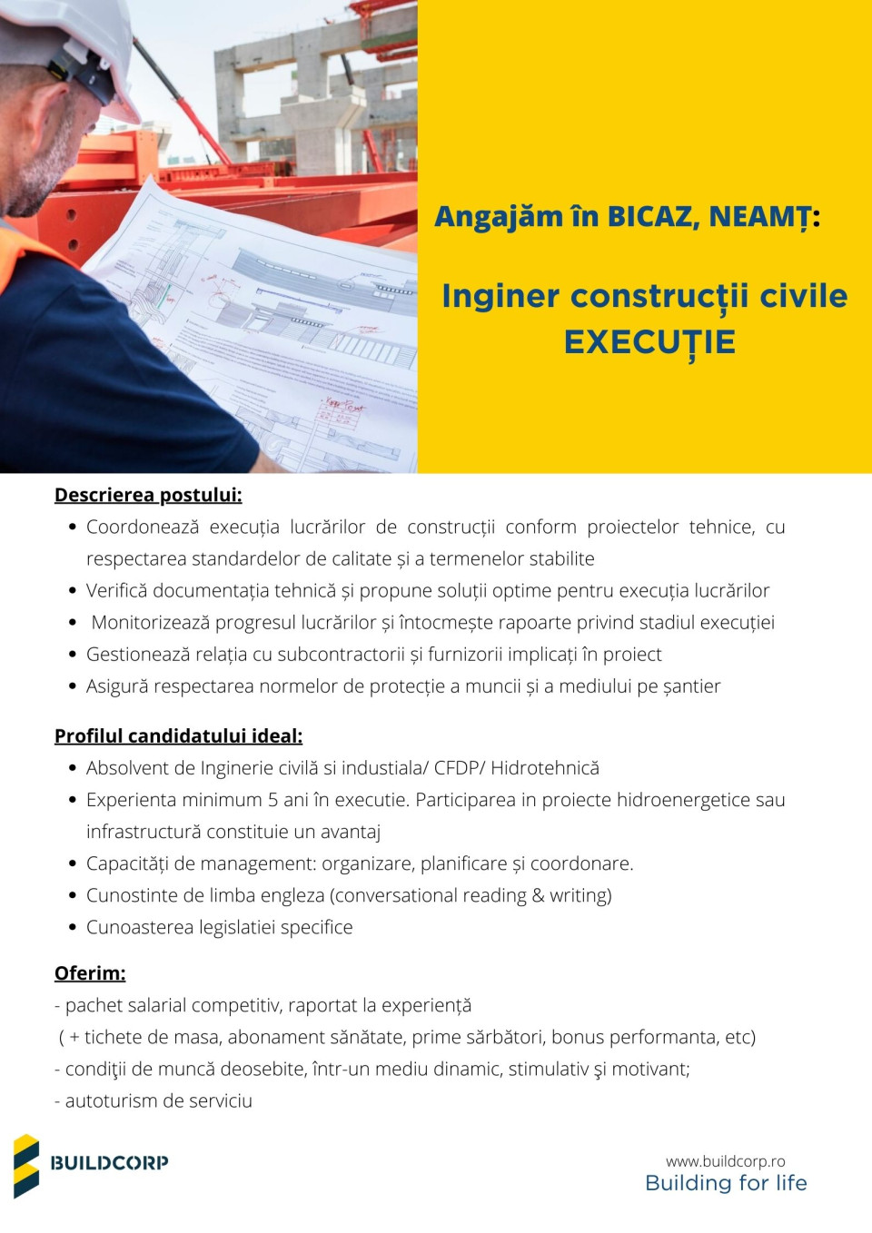 Inginer constructii civile Executie