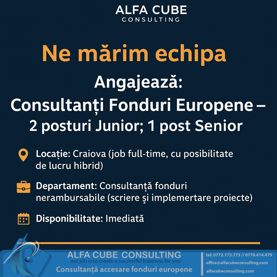 Consultant Fonduri Europene