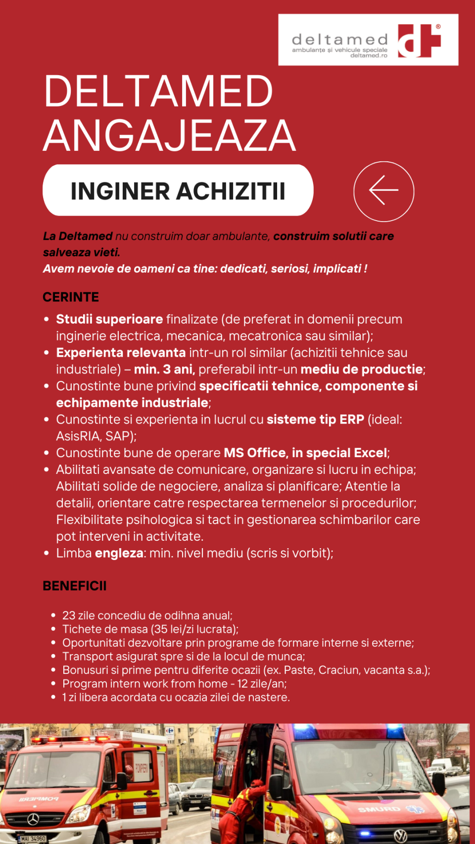 Inginer specialist achizitii