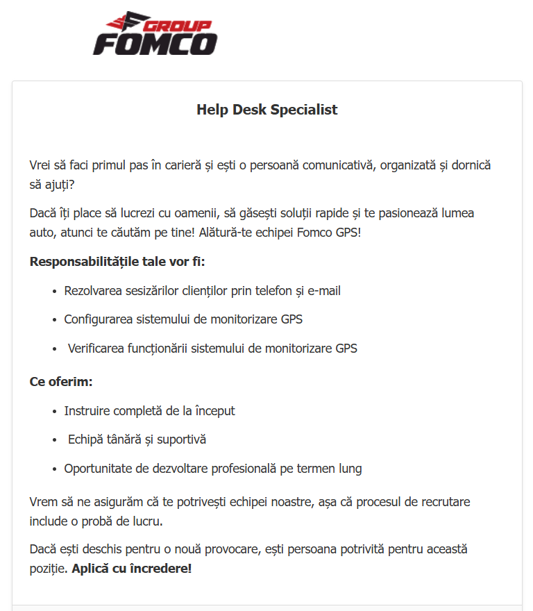 Help Desk Specialist