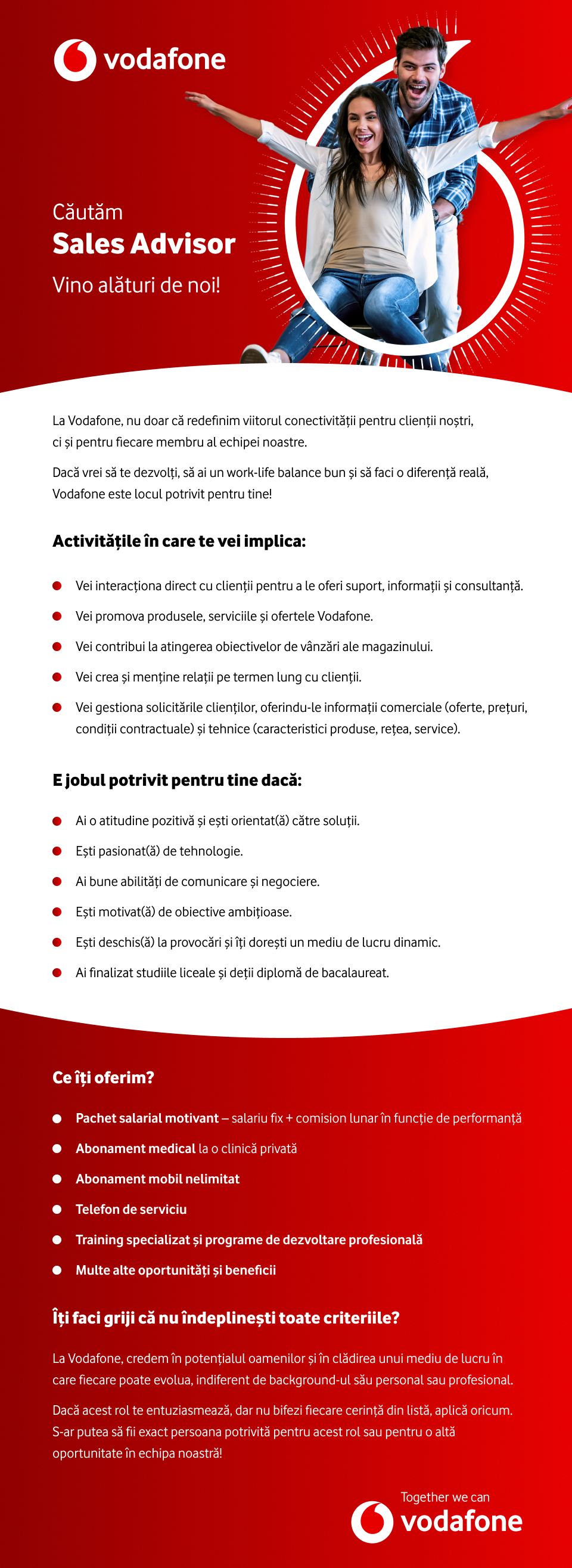 Sales Advisor - Vodafone Store Cluj Napoca