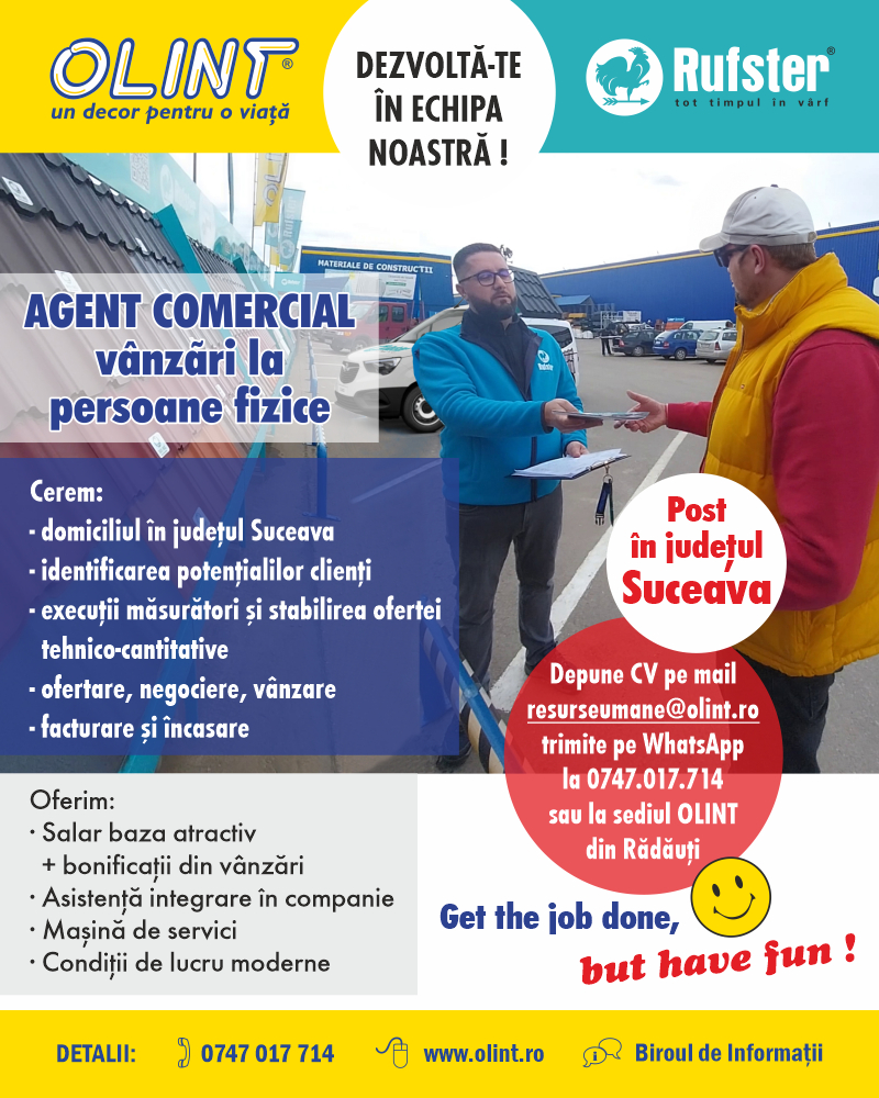 AGENT COMERCIAL - VANZARI LA PERSOANE FIZICE