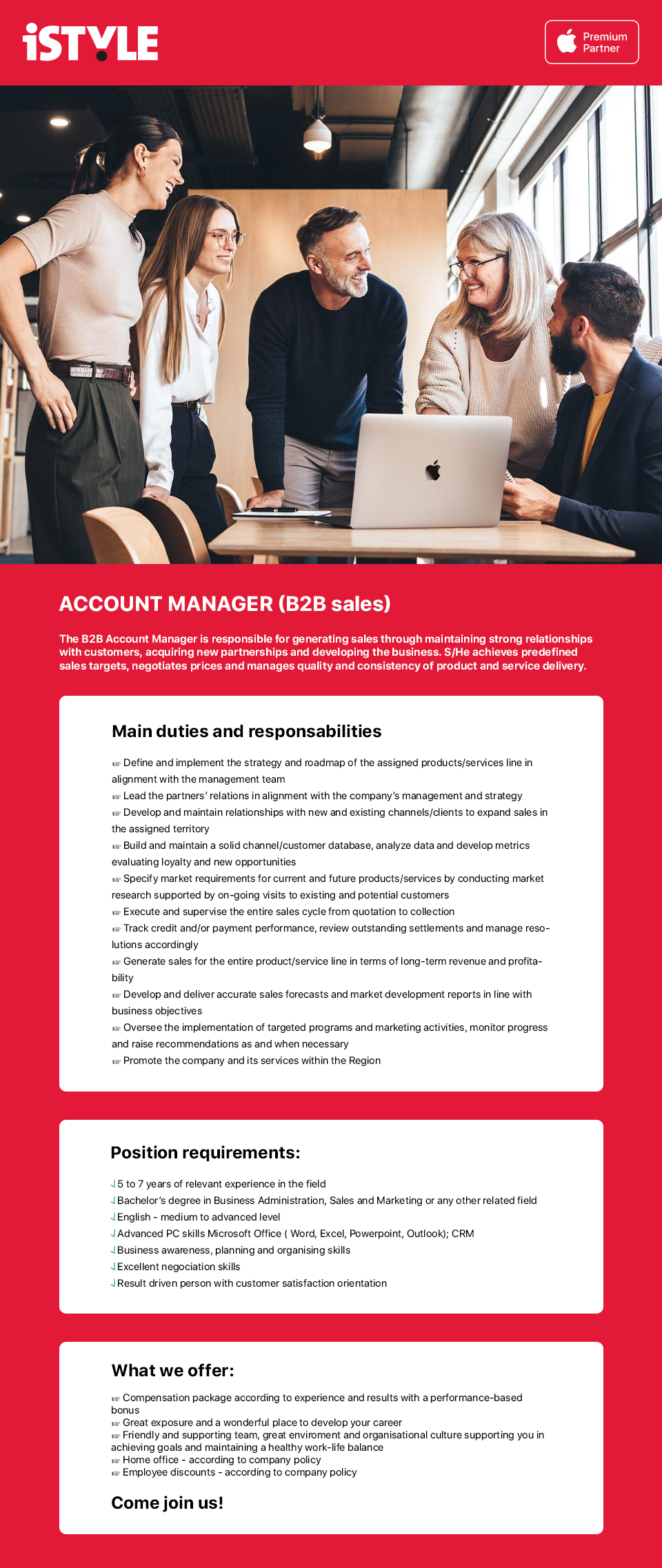 Account Manager - B2B Sales