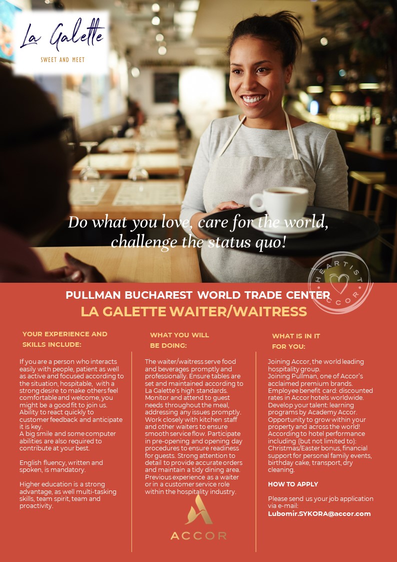"LA GALETTE" WAITER / WAITRESS