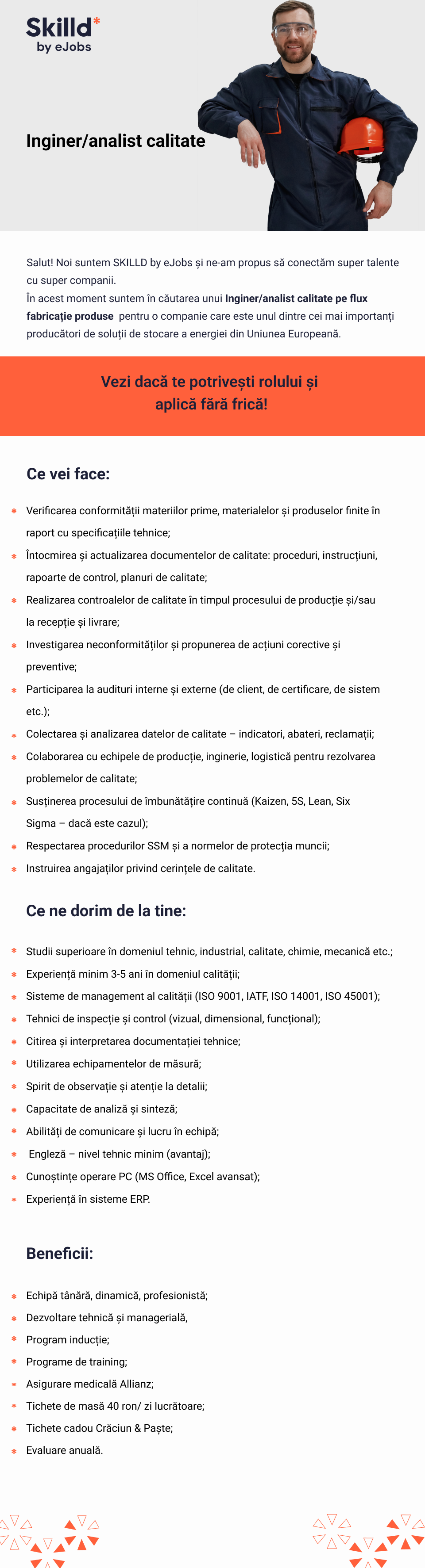 Inginer Calitate