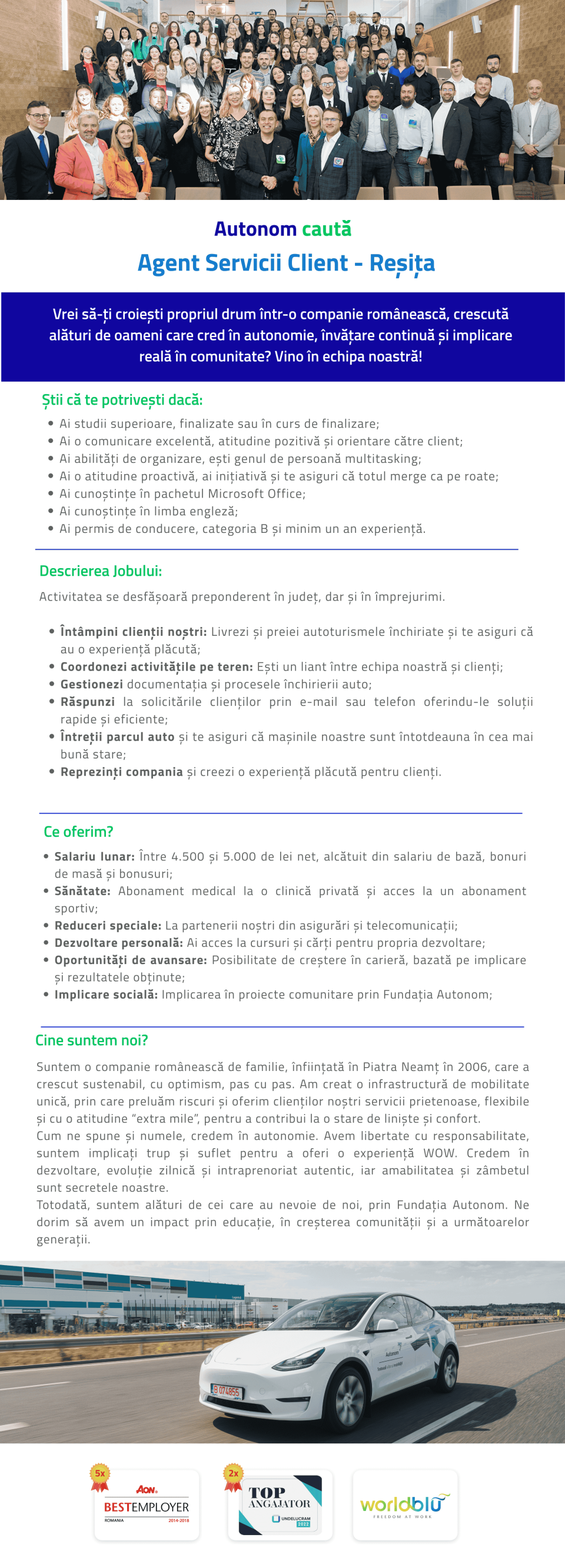 Agent Servicii Client - Resita