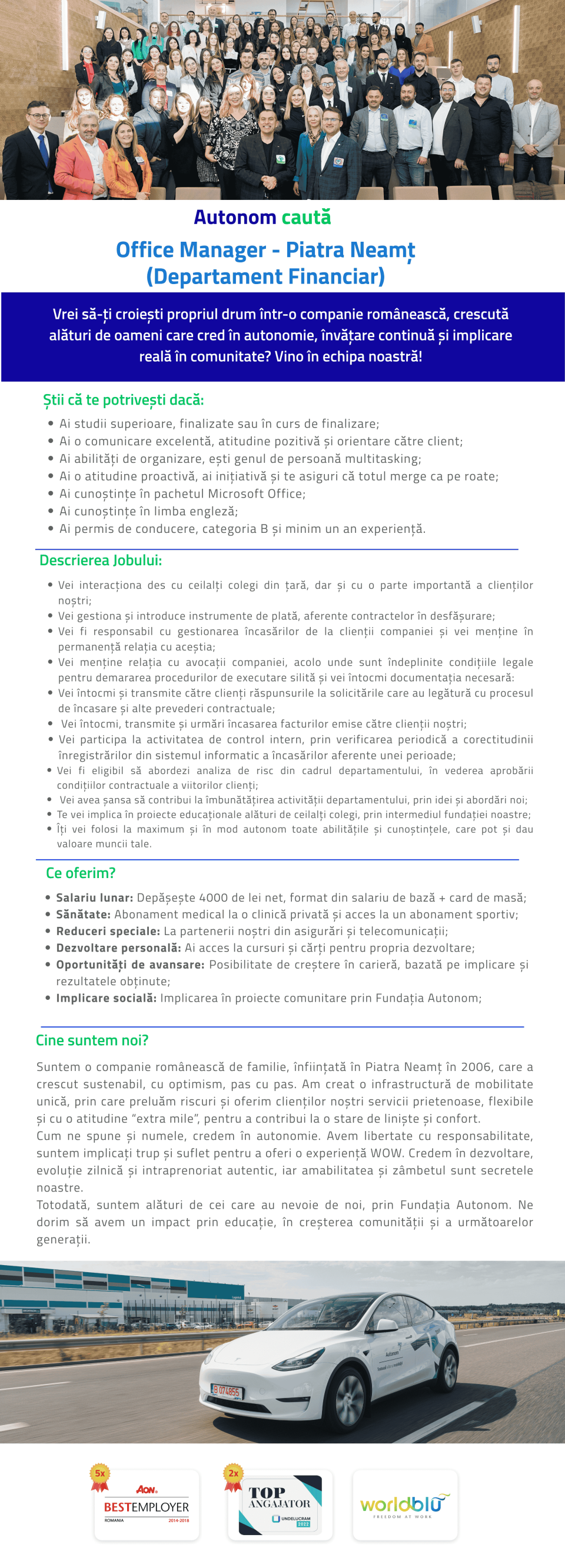Office Manager - Piatra Neamț