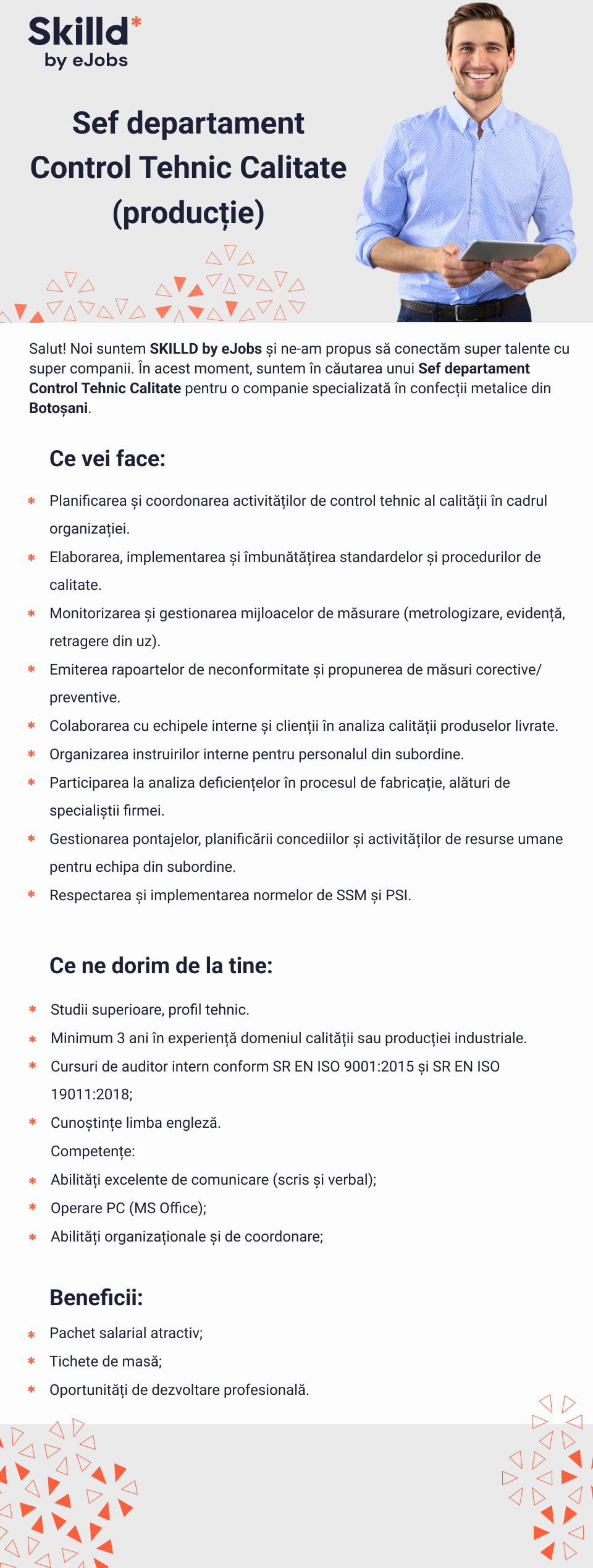 Sef departament Control Tehnic Calitate