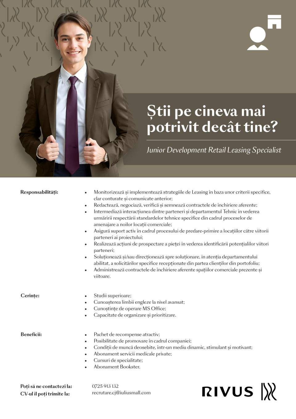 Junior Development Retail Leasing Specialist – Rivus Cluj