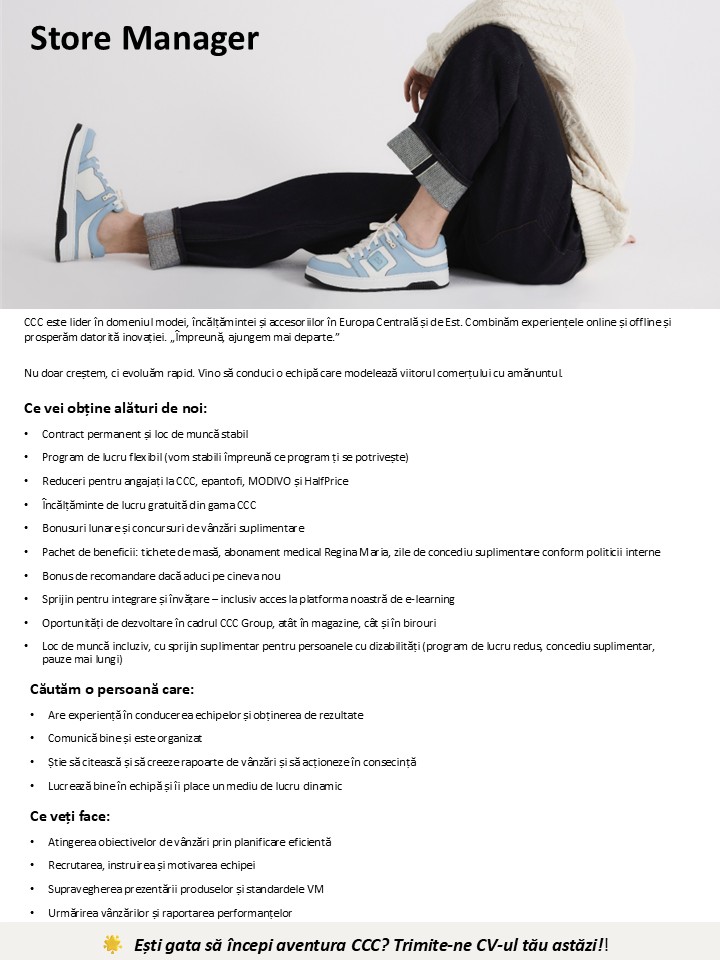 Director Magazin & Asistent Manager CCC Odorheiul Secuiesc