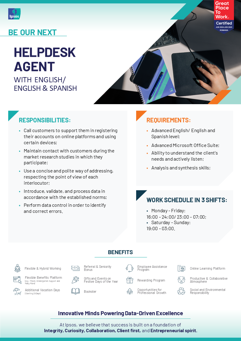 Helpdesk Agent with English/ English & Spanish