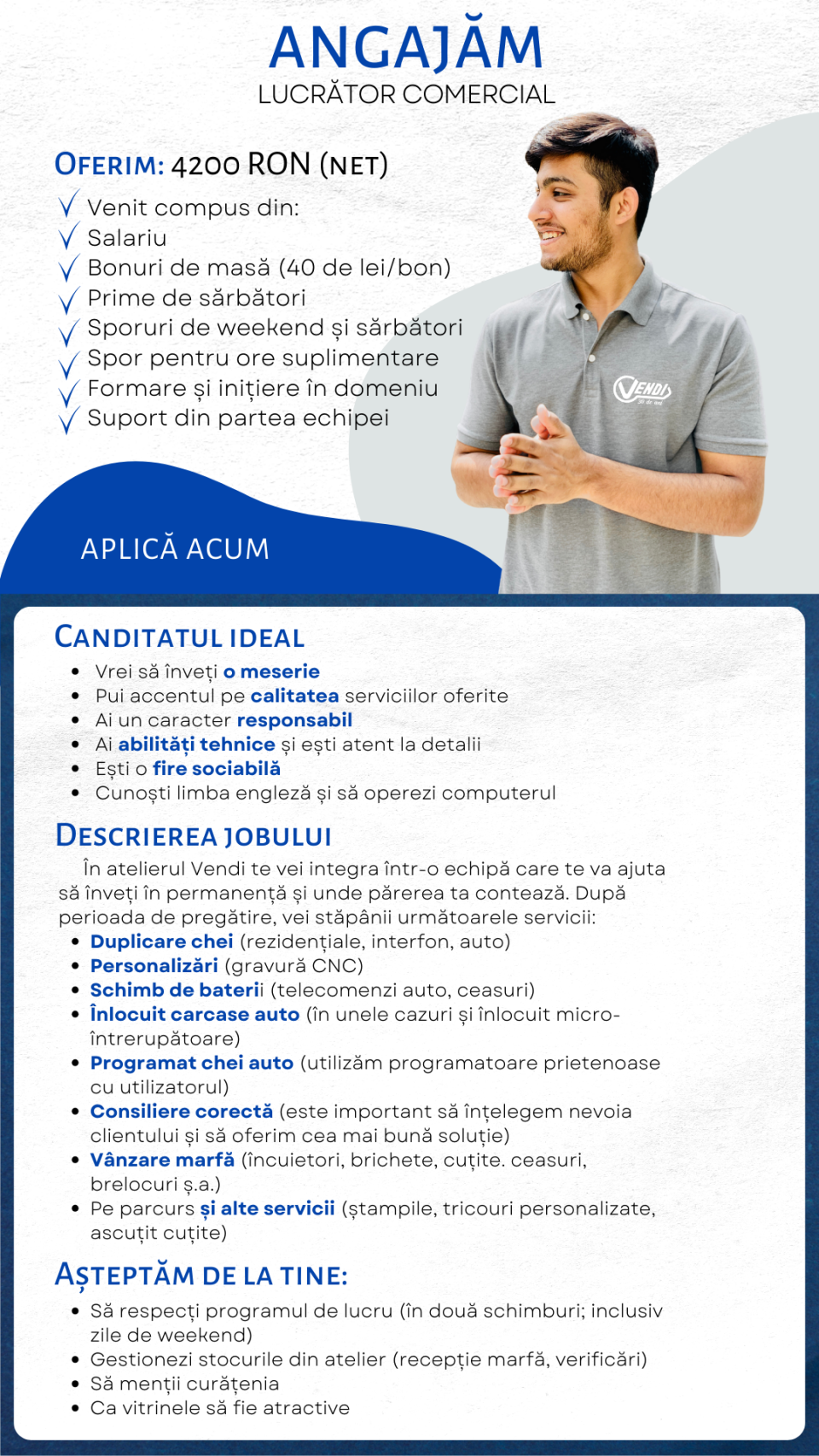 Lucrator Comercial Vendi CheiSibiu