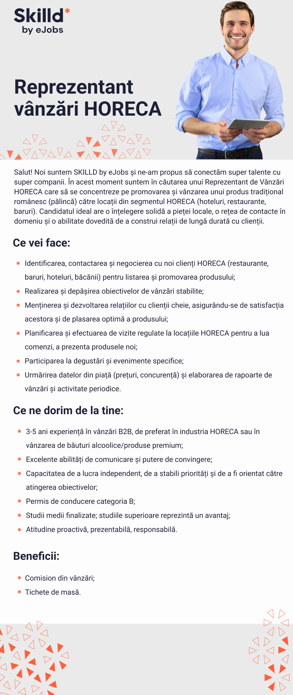 Reprezentant vanzari HORECA