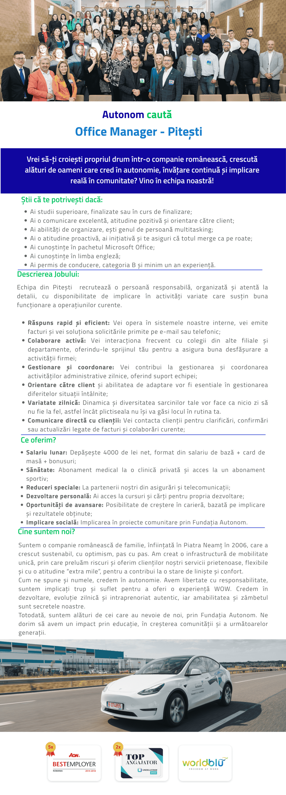 OFFICE MANAGER - PITESTI