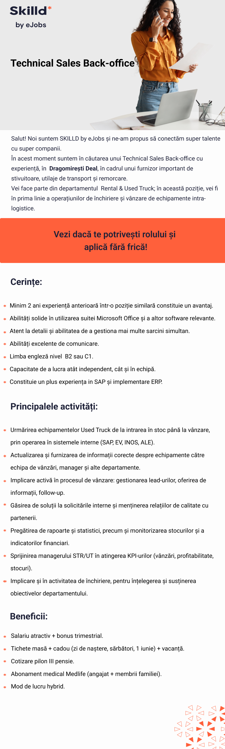 Technical Sales Back-office