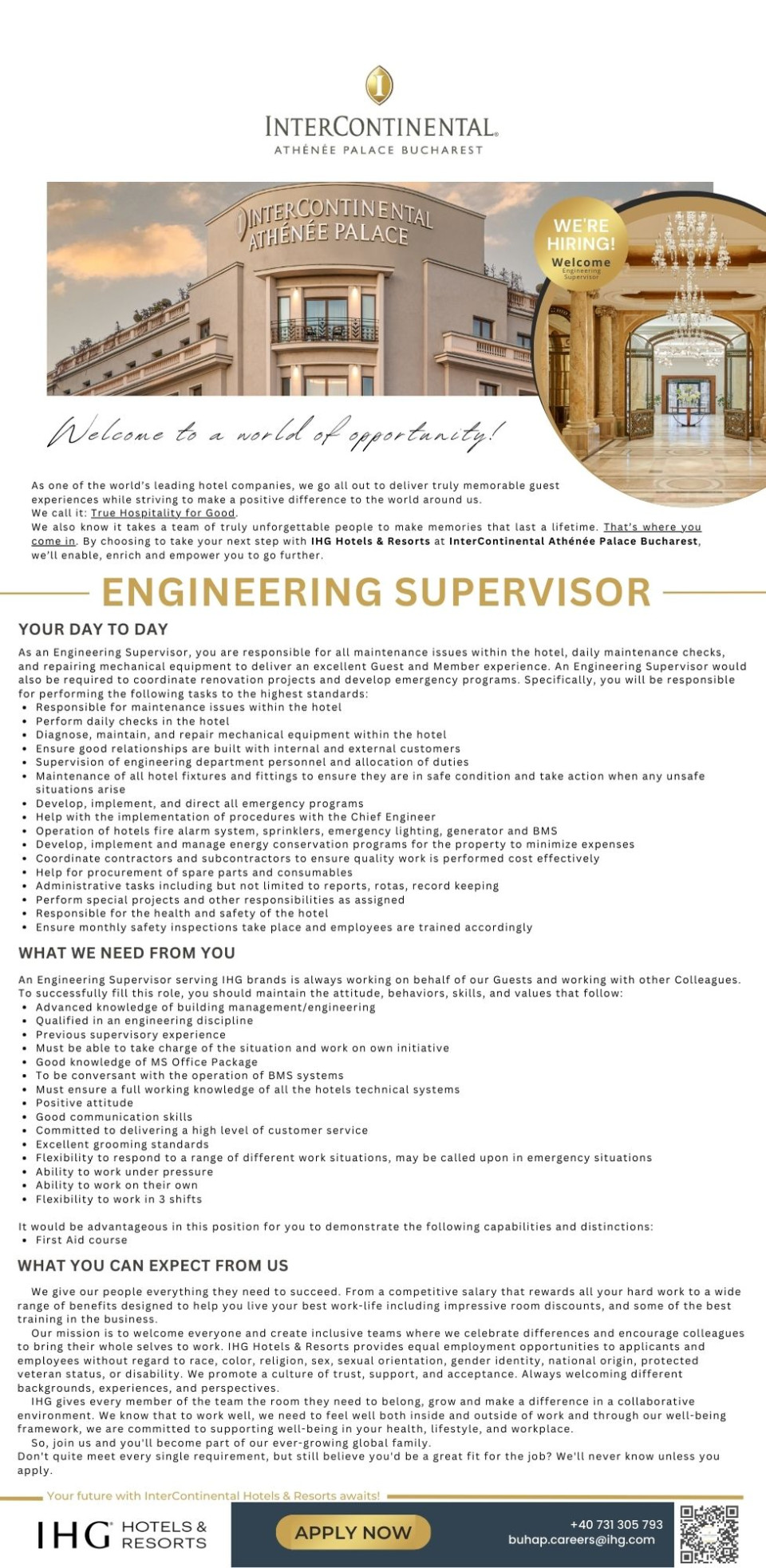 Engineering Supervisor