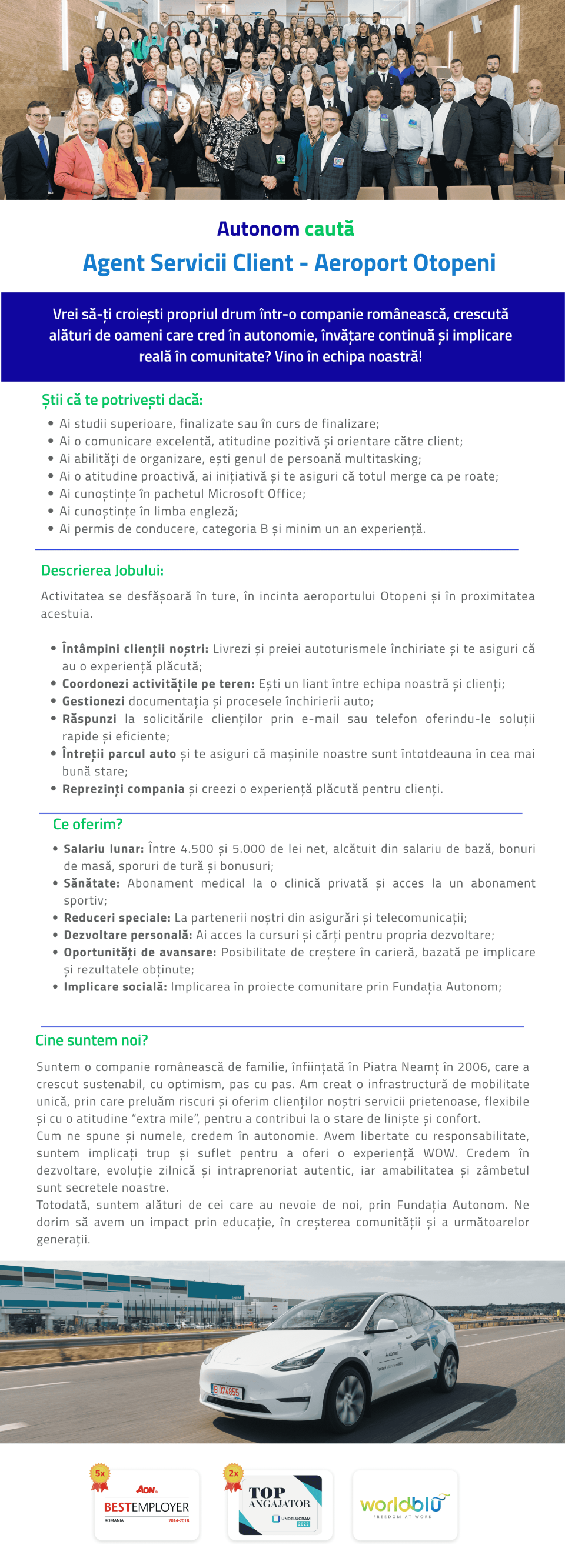 AGENT SERVICII CLIENT - AEROPORT OTOPENI