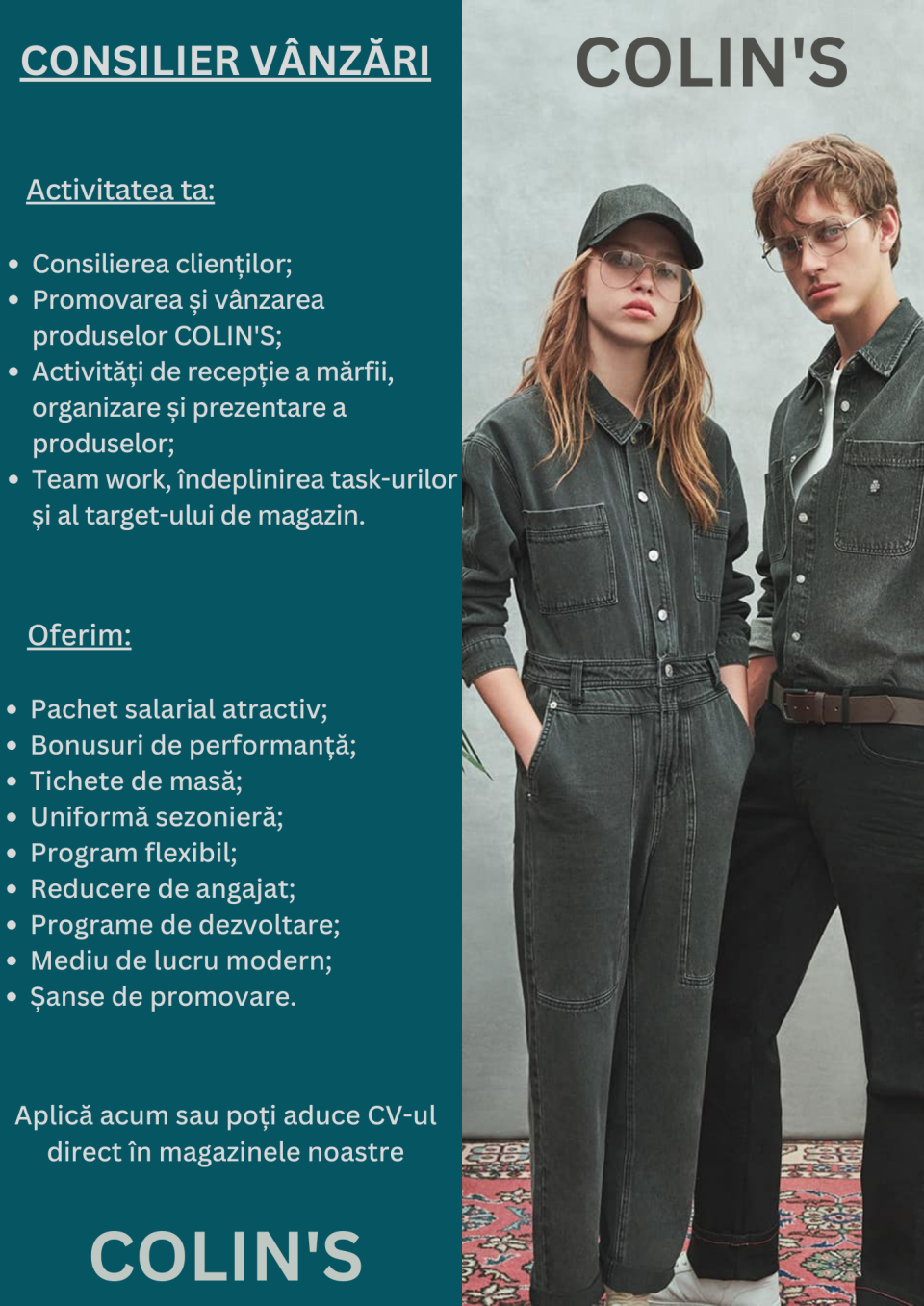 CONSILIER VANZARI FASHION HOUSE MILITARI SI AUCHAN MILITARI