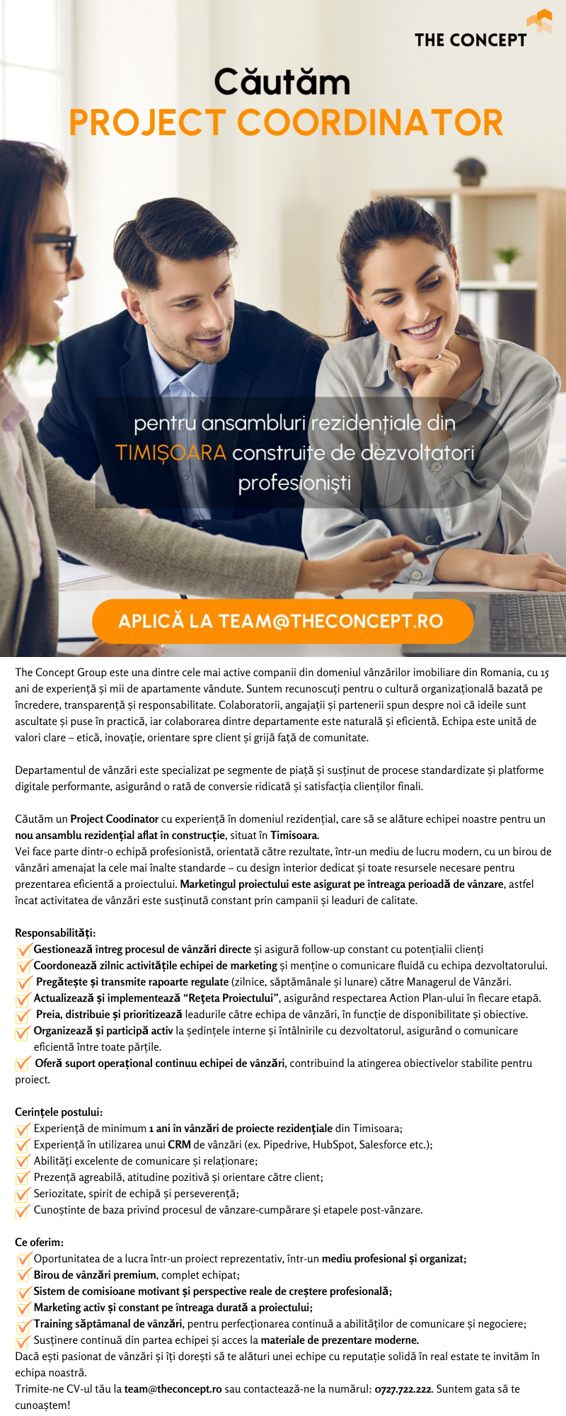 Project Coordinator Ansamblu rezidential | Timisoara