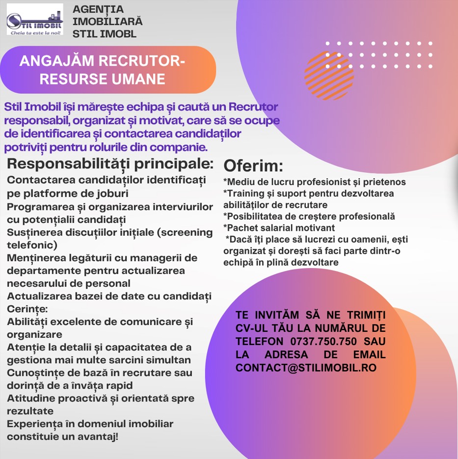 RECRUTOR-RESURSE UMANE