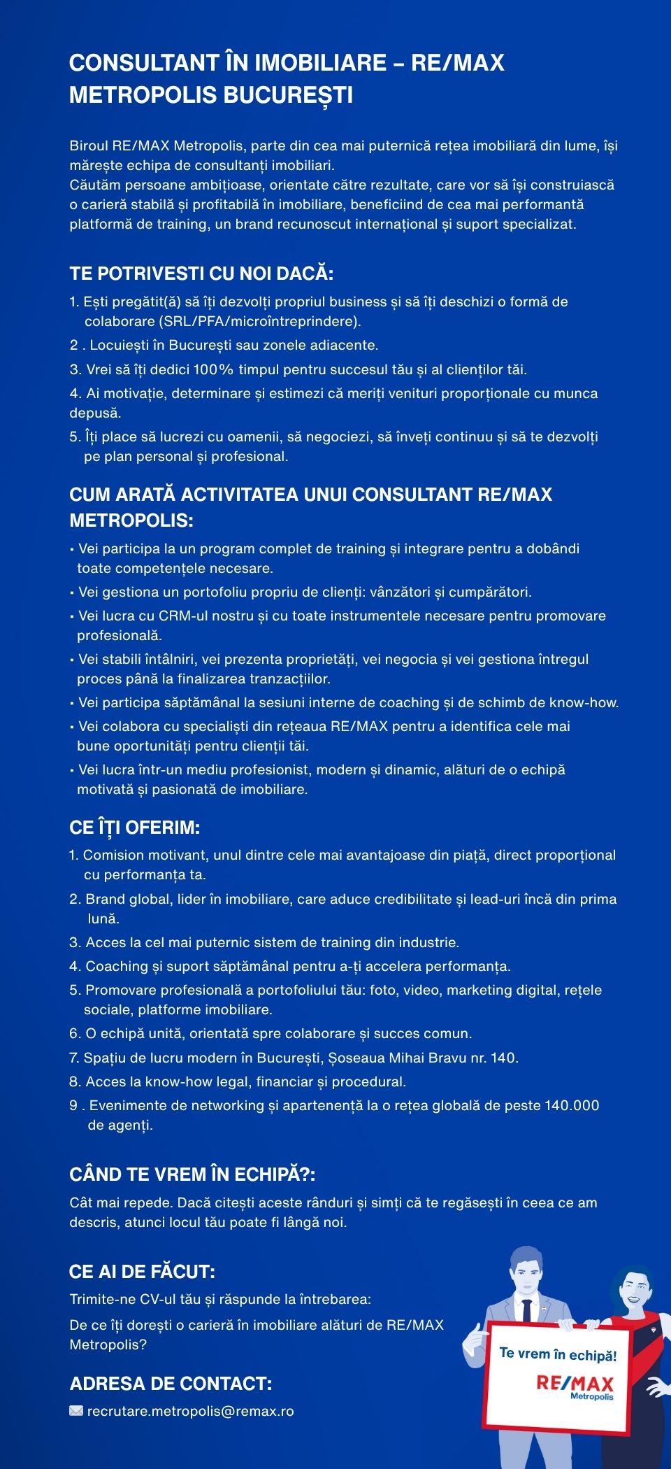 CONSULTANT ÎN IMOBILIARE