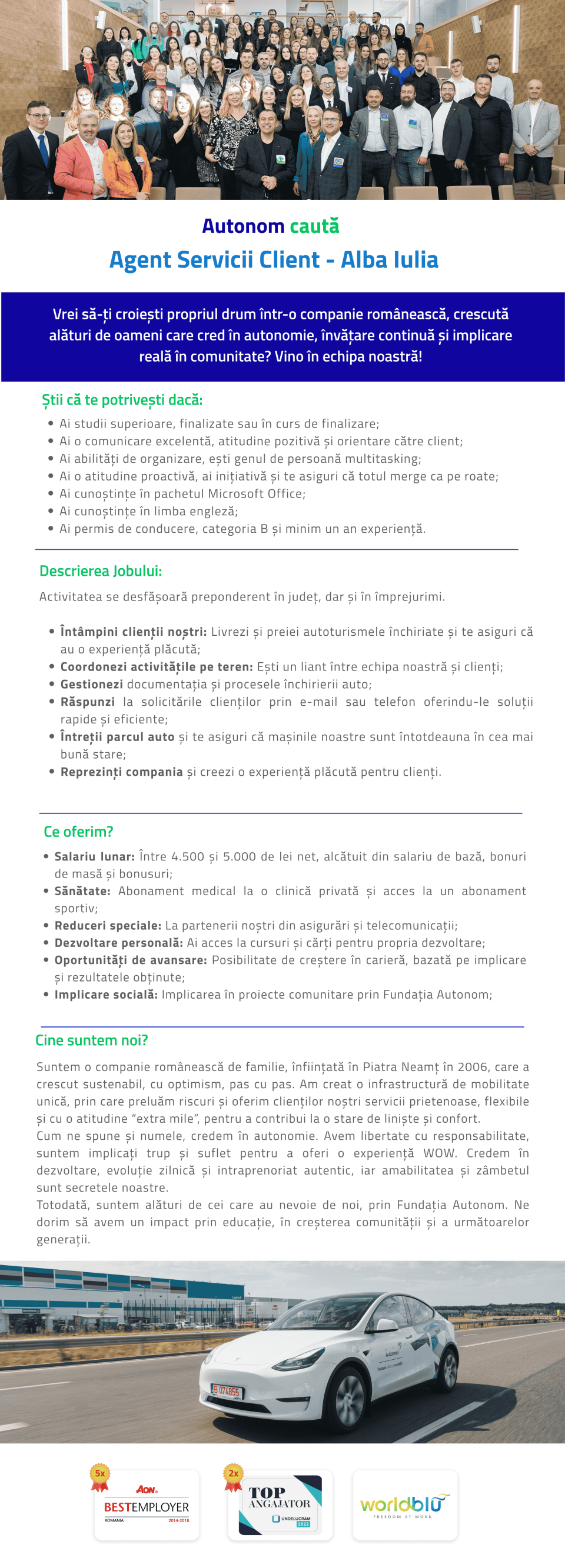 Agent Servicii Client - Alba Iulia