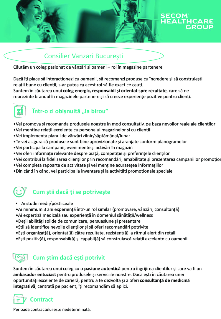 Consilier Vanzari Bucuresti