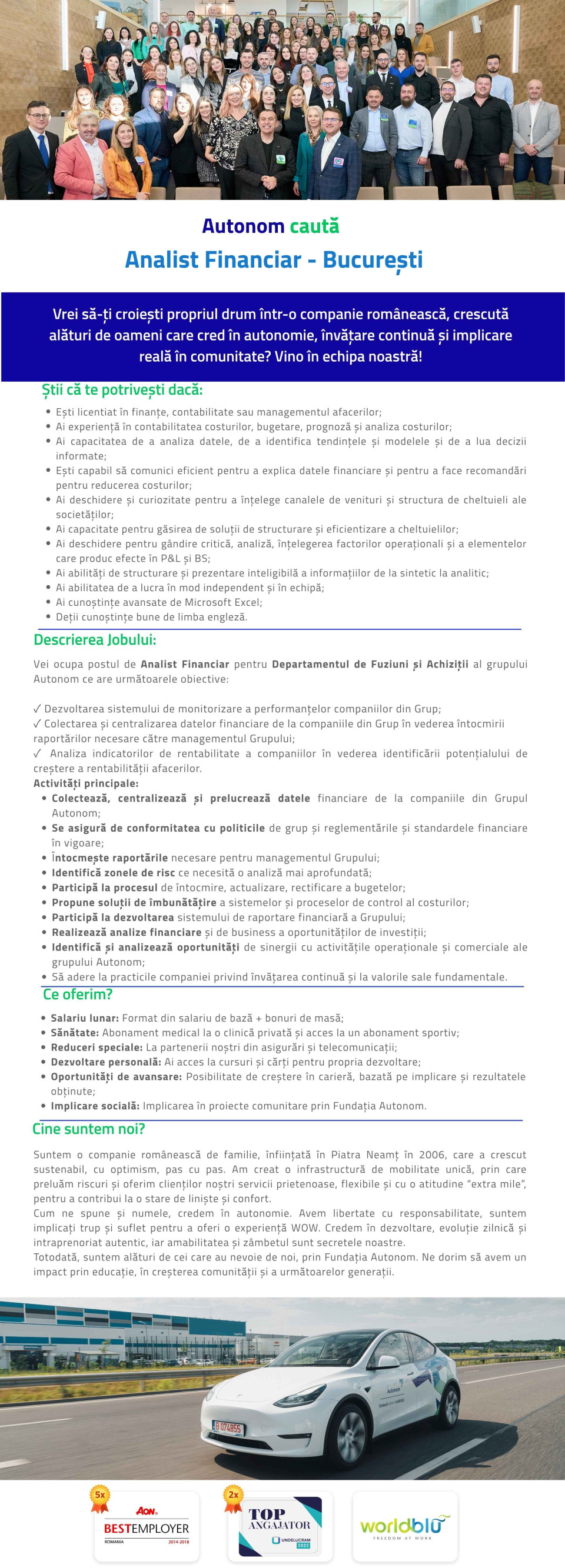 Analist Financiar - București