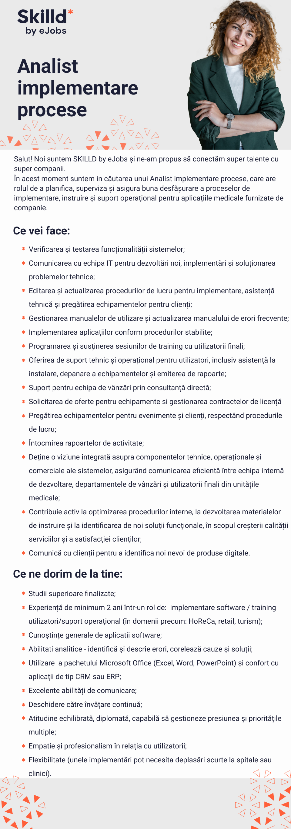 Analist implementare procese