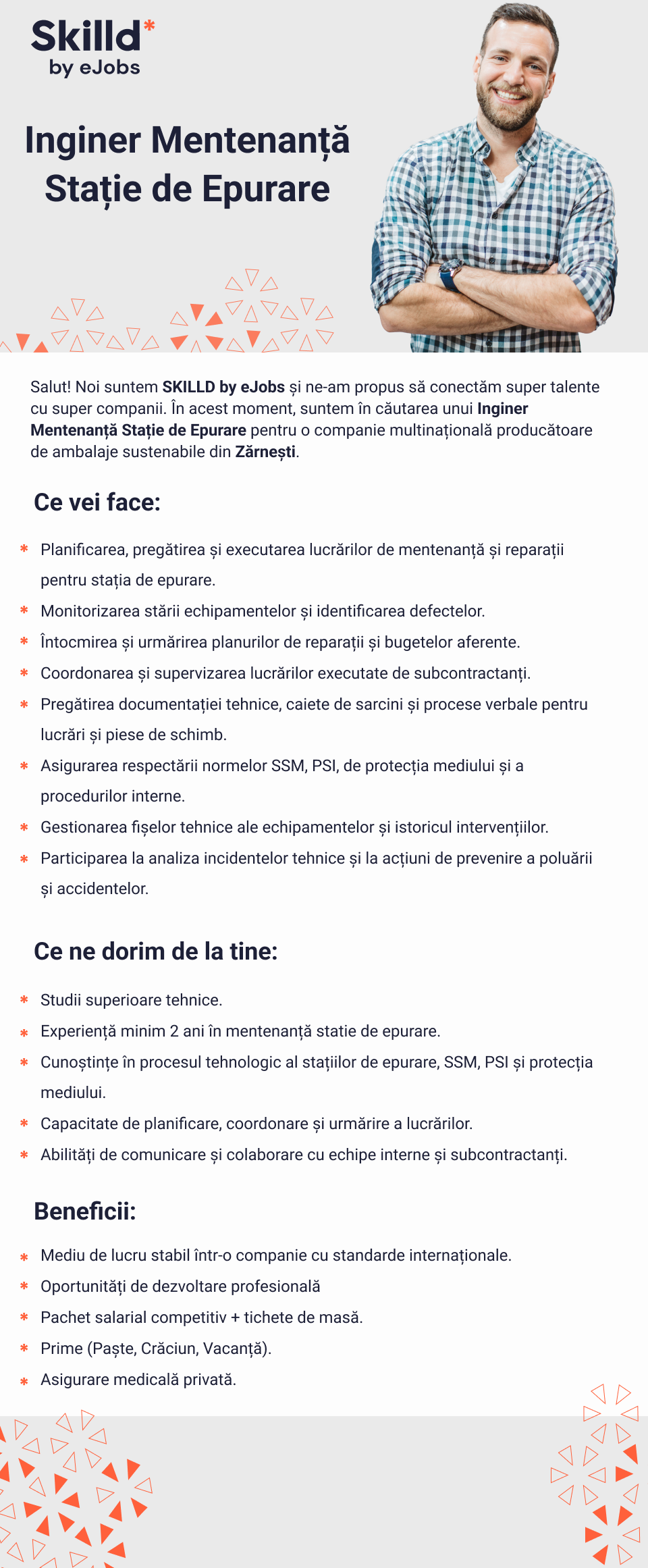 Inginer Mentenanță Stație de Epurare