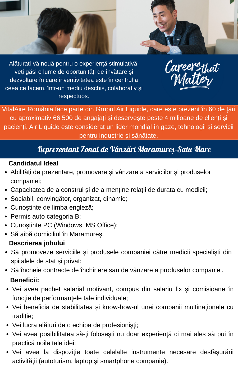 Reprezentant Zonal de Vanzari Maramures-Satu Mare