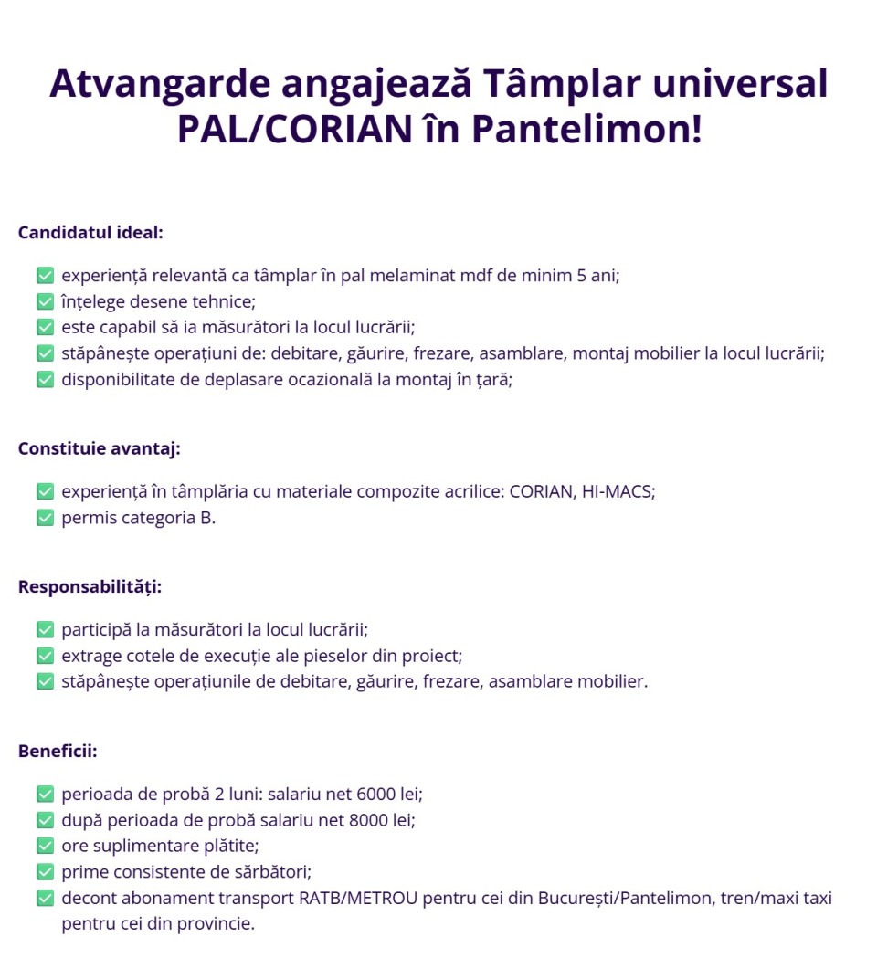 Tamplar universal Pantelimon